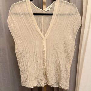 Vince Crushed Satin Blouse